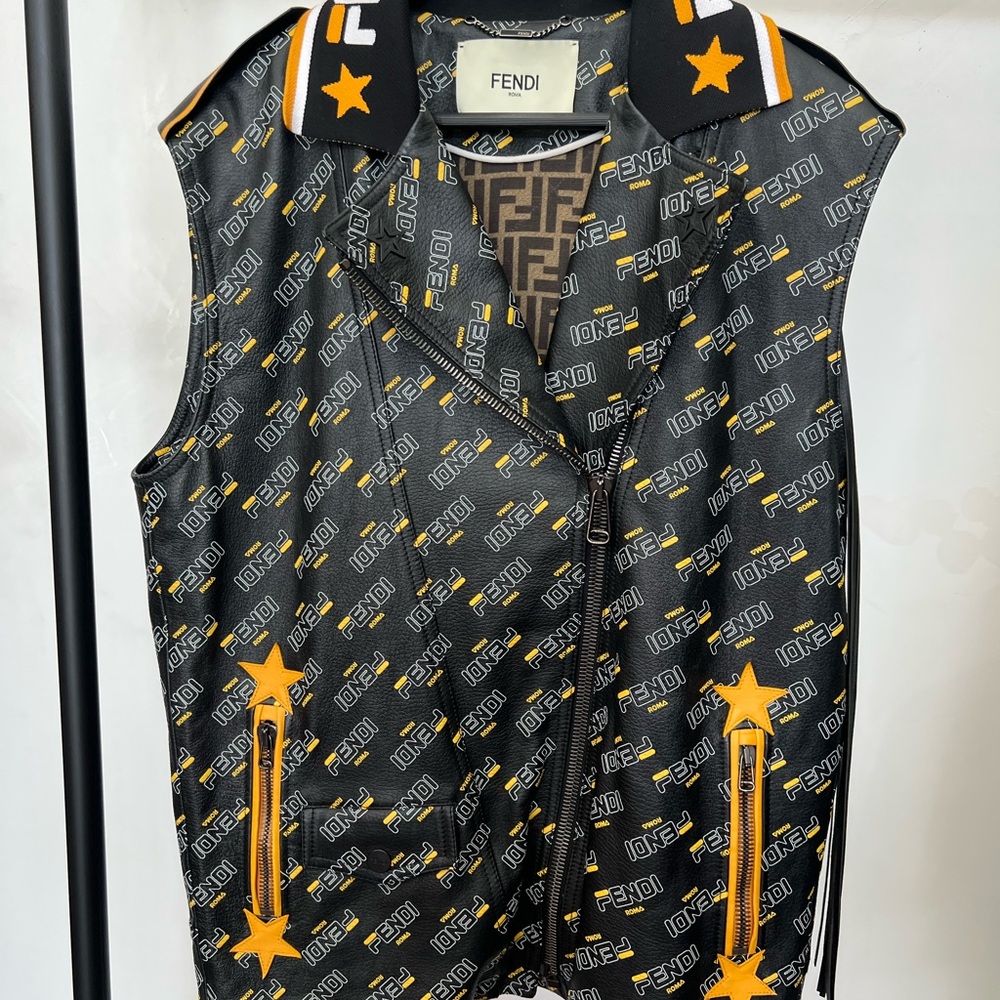 Fendi Black and Orange Vest